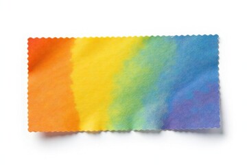 Naklejka premium Single, vibrant colored flap isolated on pure white background, colorful, card