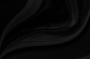 Black gray satin dark fabric texture luxurious shiny that is abstract silk cloth background with patterns soft waves blur beautiful.
