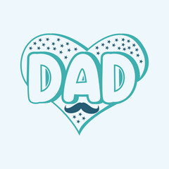 Dad Vector Design. Father's Day Design
