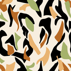 Seamless abstract hand drawn artistic pattern.