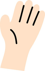 Hi Hand Emoji Cute Style Drawing