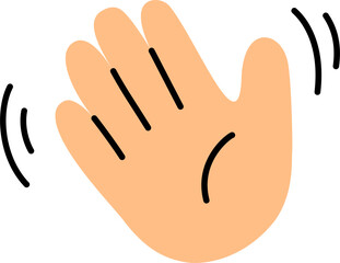 Yellow Hello Emoji In Cute Style