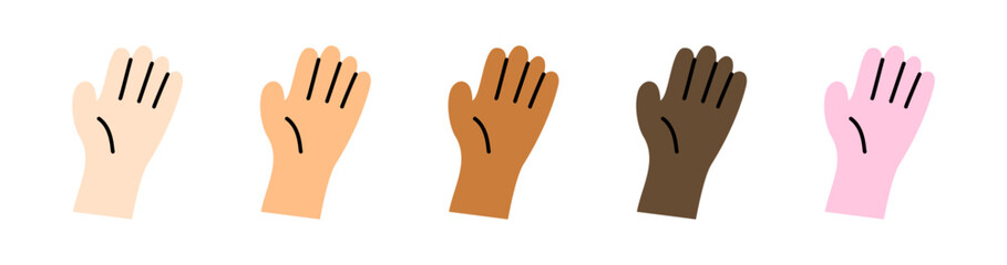 Pale Brown and Black Hand Emojis