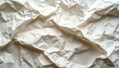 Obraz premium リアル質感のくしゃくしゃに丸めた紙のシワテクスチャ