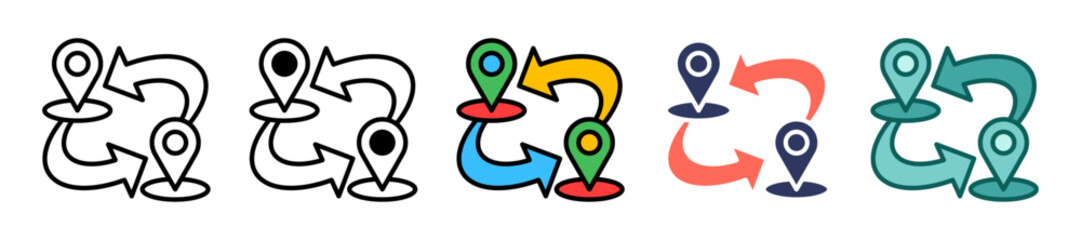 Change Location multiple icon