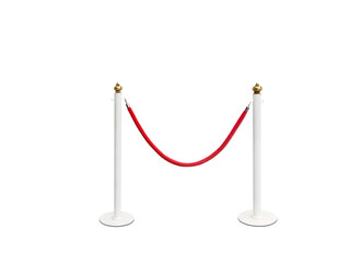 Red velvet rope fence, VIP zone, no event, PNG transparent.