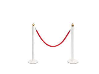 Red velvet rope fence, VIP zone, no event, PNG transparent.