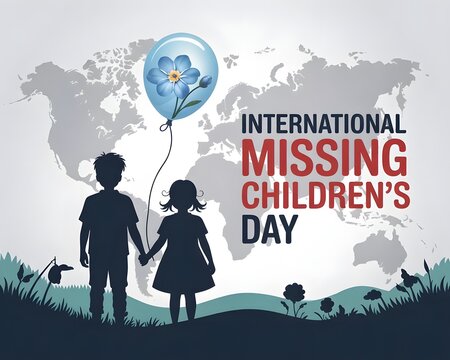 National Missing Children's Day Vector illustration. The aims of the day are to place a spotlight on the issue of child abduction. - Powered by Adobe