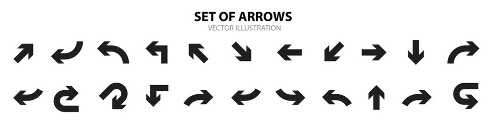 Set of infographic vector arrows