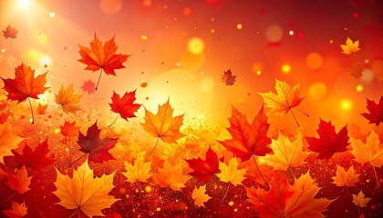 紅葉が舞うような背景