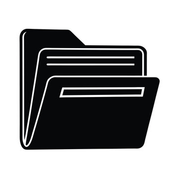 recommend clip art: file folder document icon vector art silhouette