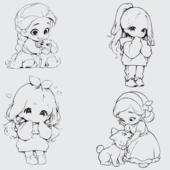 Tiny Tales Series Alphabet Vector Design