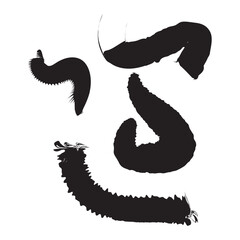 Abstract geometric shapes and bold lines, collage elements. Grunge style curved brush strokes.
