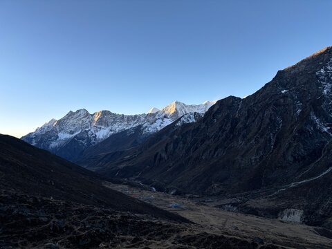 View on Bhote Koshi near Lungden, Three Pass Trek, Nepal