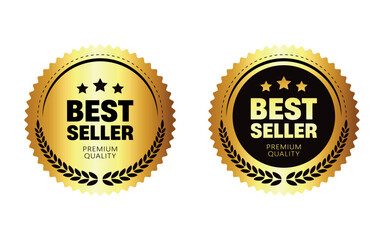 golden best seller label for business purpose