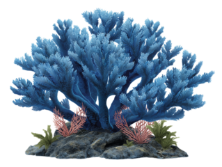 Elegant Coral Display: A stunning close-up captures the intricate details of a vibrant, realistic coral specimen, inviting viewers into the captivating world of marine life.