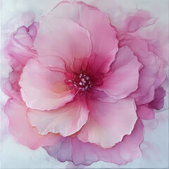 Alcohol Ink Art Pale Pink