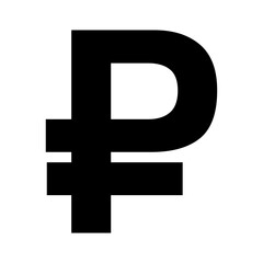 Obraz premium Russian ruble currency symbol isolated on transparent background