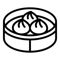 Dimsum icon. Vector line icon