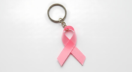 Pink Ribbon Keychain Breast Cancer Awareness
