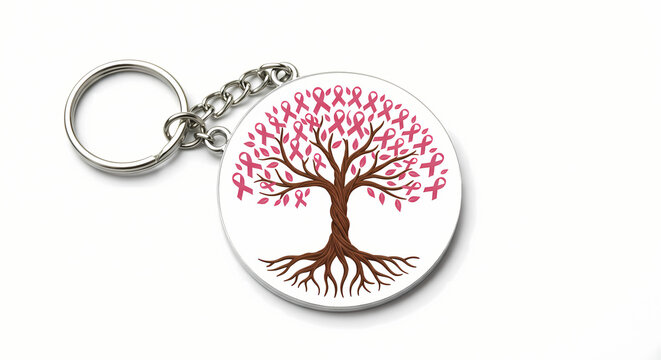 Tree of Life Keychain Pink Blossom Design