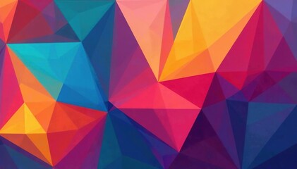 Obraz premium Abstract geometric shapes repeat in vibrant colors , graphic design, background