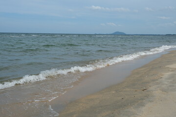 Sandy beach and sea for background