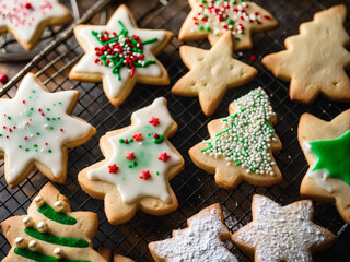 Deliciously decorated holiday cookies showcasing festive shapes and colorful icing, perfect for celebrating the season with joy and warmth