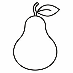 pear outline icon on white background