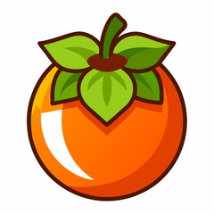 Persimmon icon on white background