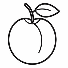 plum outline icon on white background