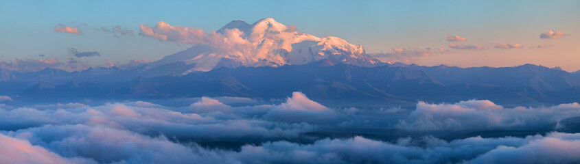 Beautiful Sunset The Caucasus Mountains