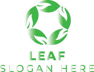 Lime Green Five Leaves Circle Logo – Fresh and Energetic Design