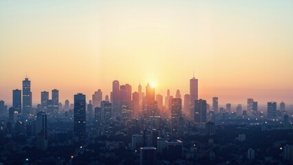 City Skyline at Sunrise