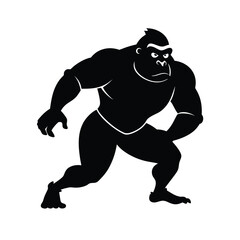 Silhouette of a Powerful Gorilla
