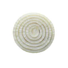 Cross Section of a White Onion, Circular Rings, Detailed Macro