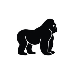 Silhouette Gorilla Icon Illustration
