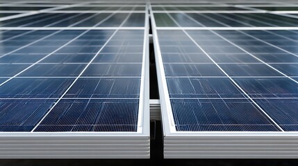 Obraz premium Close-Up View of Solar Panels Showing Textured Surface and Efficient Energy Production Capability