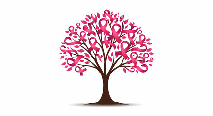 Pink Tree of Life Graphic Design