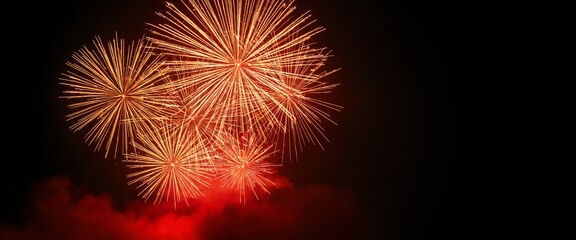 New Year 2026 Fireworks Celebration &ndash; Silvester Festival Night Sky Display