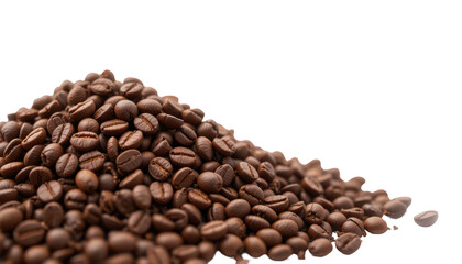 Coffee Beans, Close-Up Shot, Bright Background, Photo, Food, Studio, Aromatic Quality
