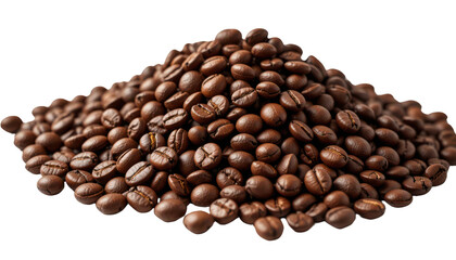 Fototapeta premium Coffee Beans, Pile, Kitchen, Photo, Bright Background, Close-Up, Natural Ingredients