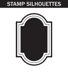 Silhouette of various decorative frame icons in different shapes, perfect for vintage and classic design elements.