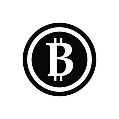 Minimal Bitcoin Logo Icon – Cryptocurrency Symbol Collection Vector