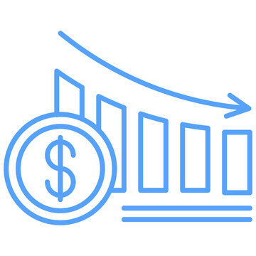 decrease icon blue style