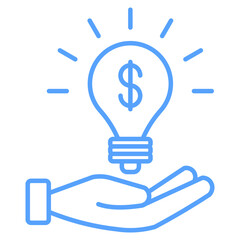 Idea icon blue style