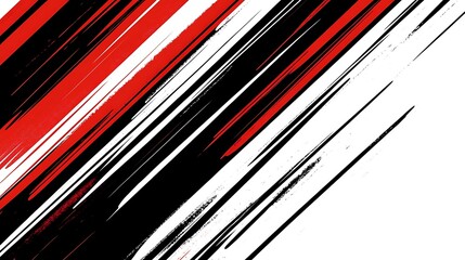 Bold black and red diagonal lines 