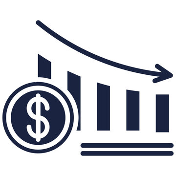decrease icon blue style
