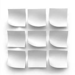A set of white sticky notes