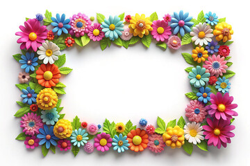 Obraz premium wreath of colorful flowers